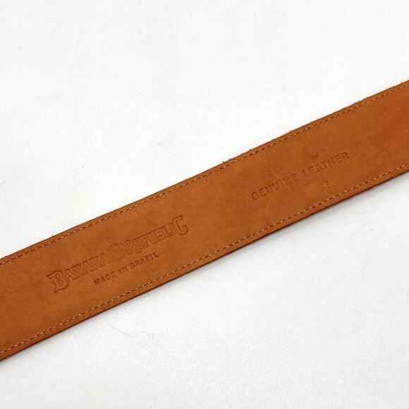 VINTAGE BANANA REPUBLIC Leather Belt Womens XS Saddle Tan Brown 28" Waist - Picture 8 of 10